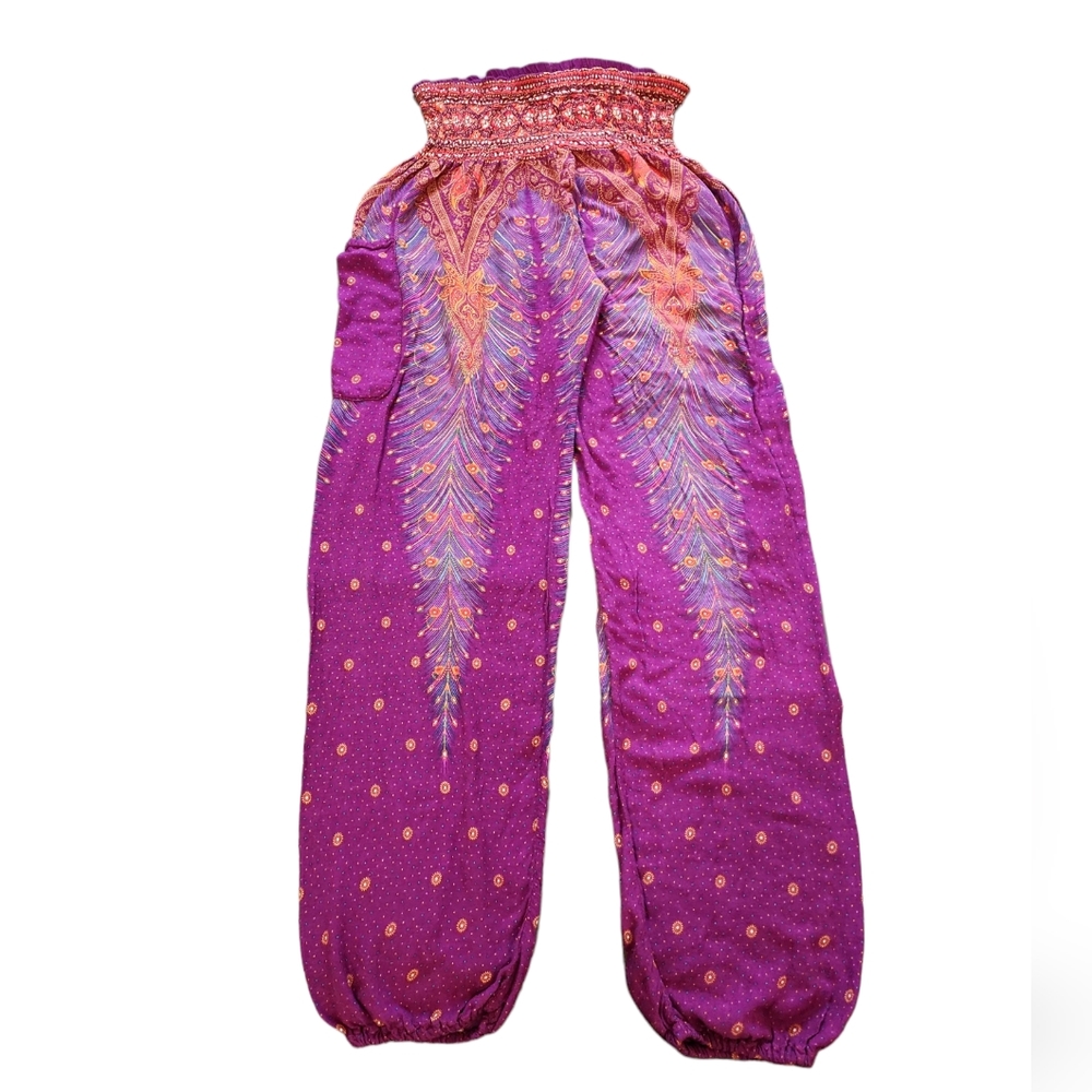 Purple and Orange Harem Aladdin pants